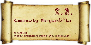 Kaminszky Margaréta névjegykártya